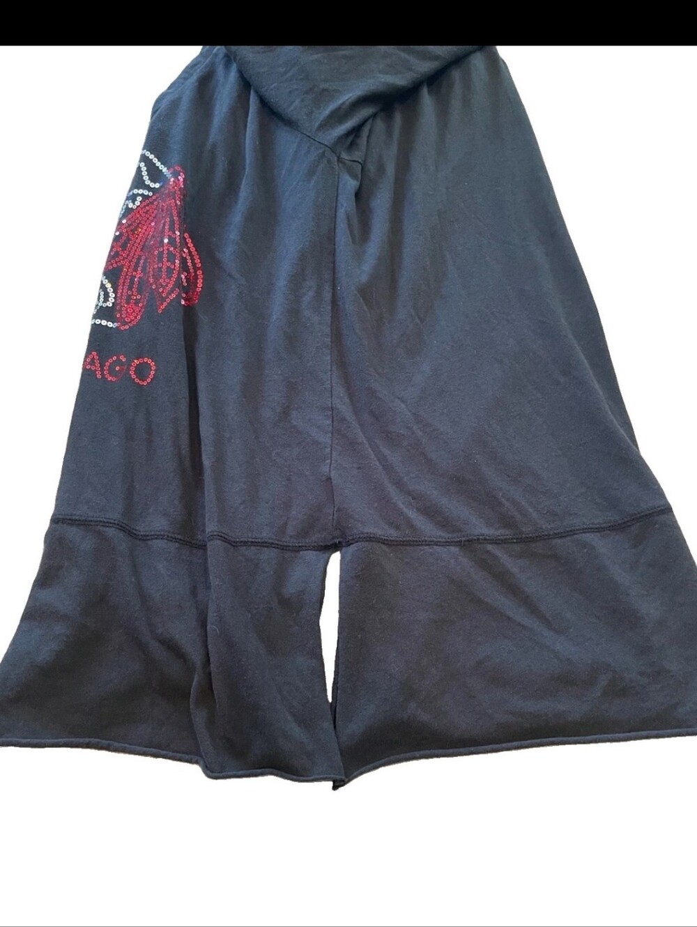 Chicago Blackhawks Rhinestone Hooded Tunic - Black - Picture 7 of 9